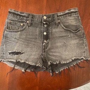 Levi high waisted denim shorts